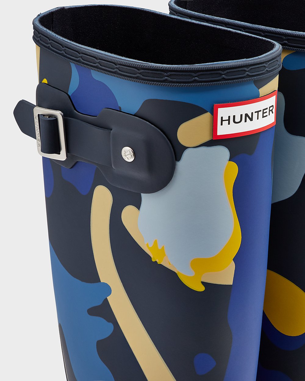 Botas De Altas Hunter Mujer Original Rockpool Camo - Azul Marino Camuflaje - Argentina 3185WEJOT